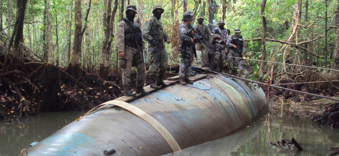 Narco submarine discovered in the Amazon Jungle