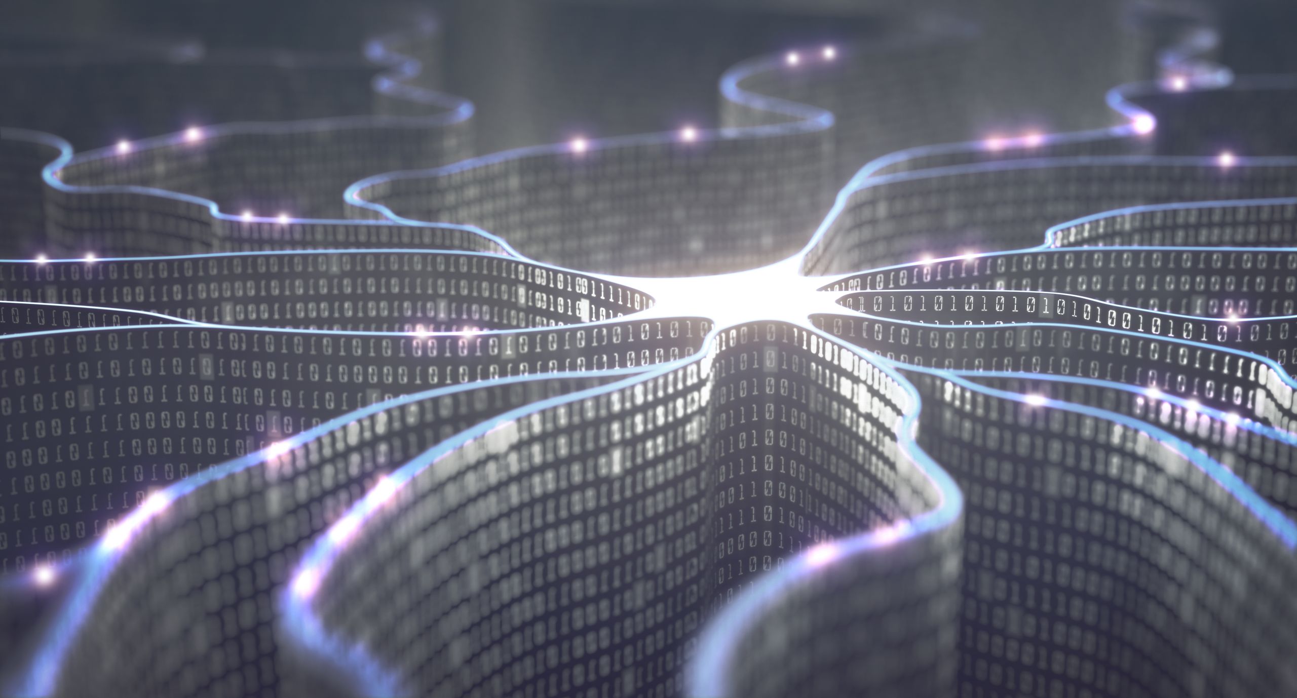 3d,Illustration.,Artificial,Neuron,In,Concept,Of,Artificial,Intelligence.,Wall-shaped