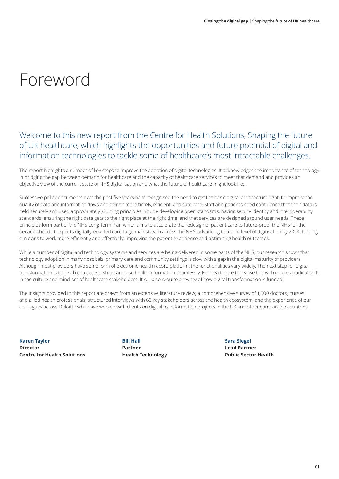 Page 3 of 64: Featured Futurist: Shaping the Future of UK Healthcare, Deloitte