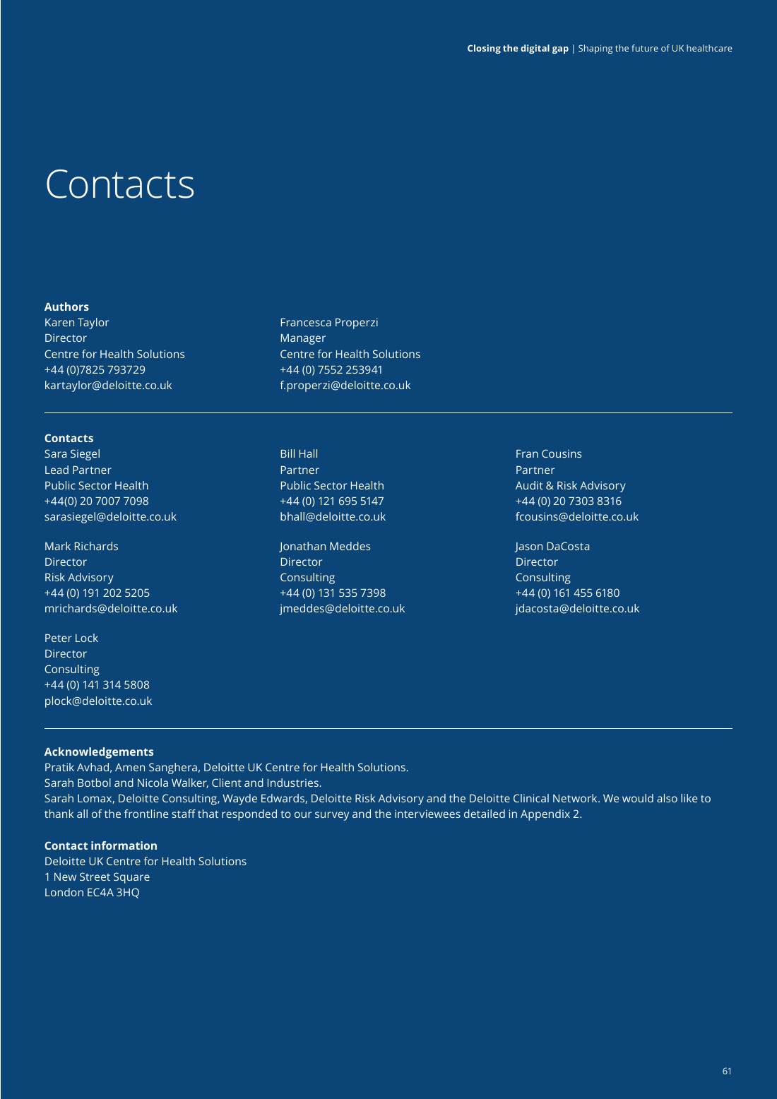 Page 63 of 64: Featured Futurist: Shaping the Future of UK Healthcare, Deloitte