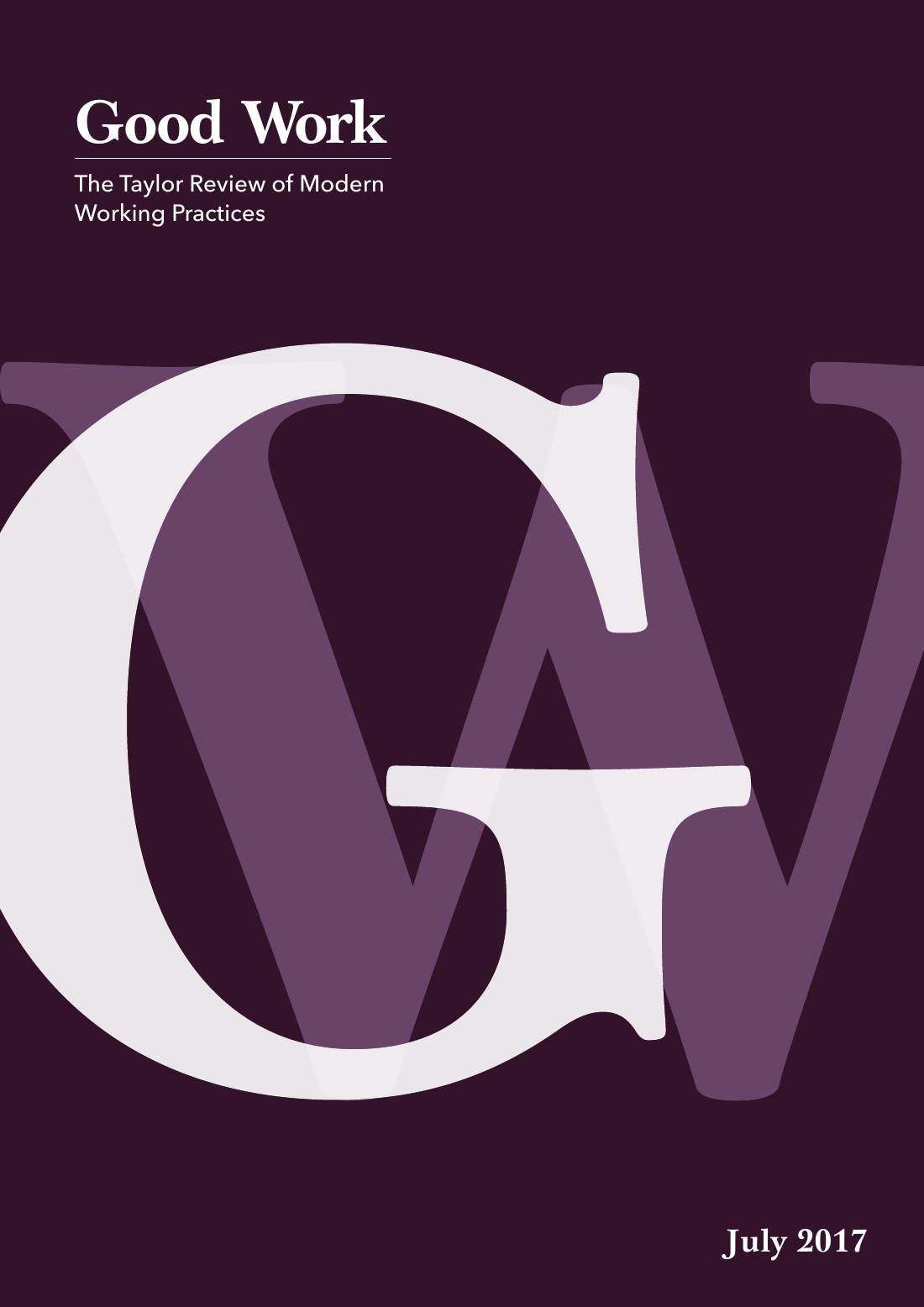 Page 1 of 116: Featured Futurist: Taylor Review of Modern Working Practises, The RSA