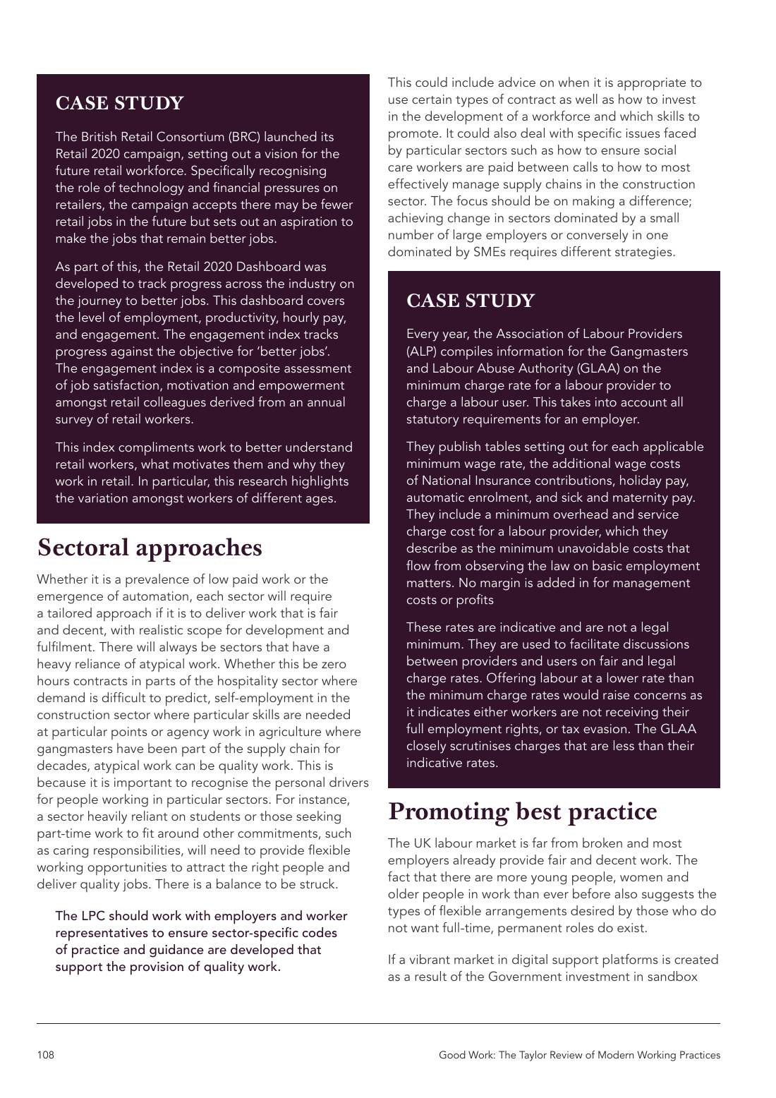Page 108 of 116: Featured Futurist: Taylor Review of Modern Working Practises, The RSA