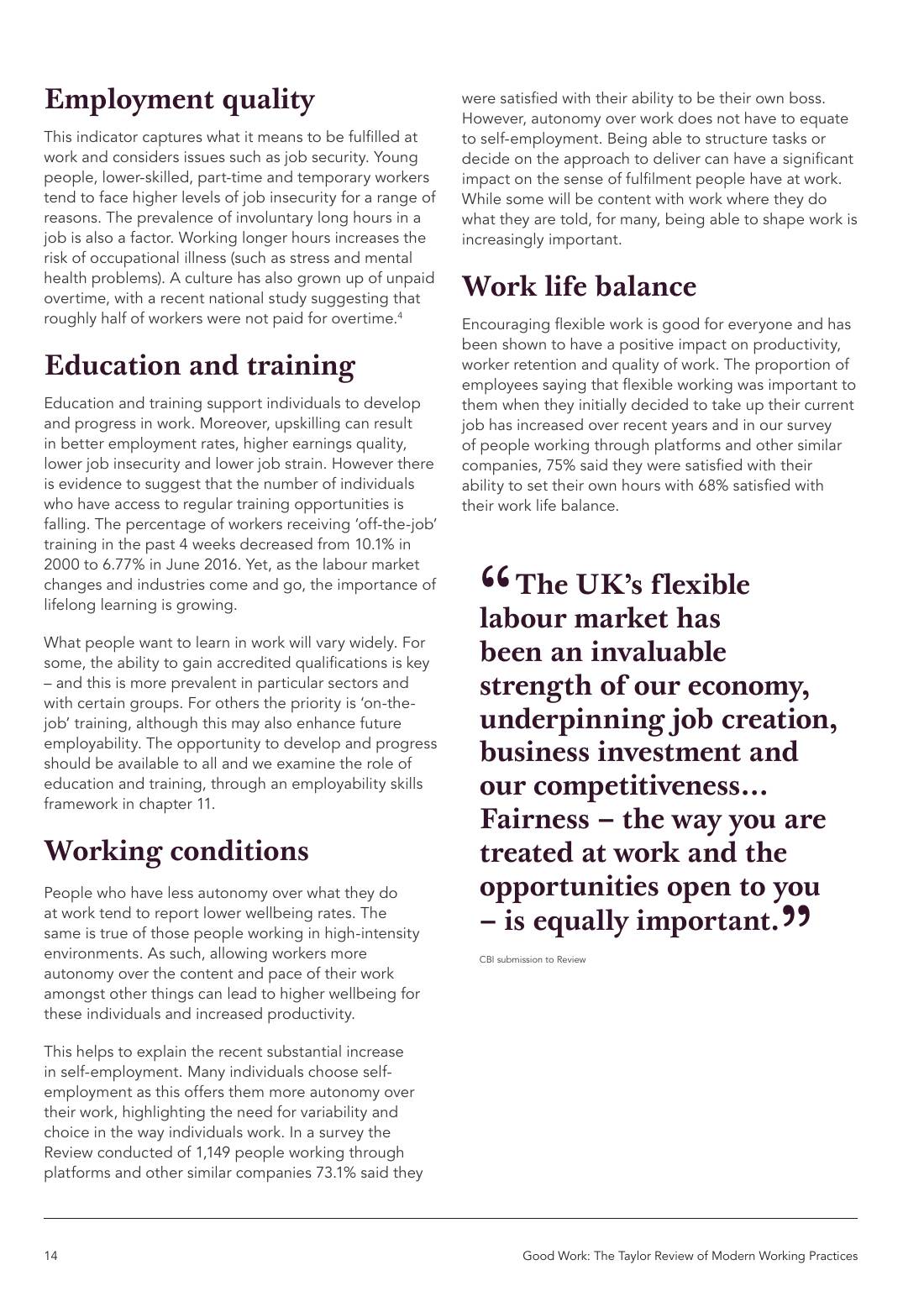 Page 14 of 116: Featured Futurist: Taylor Review of Modern Working Practises, The RSA