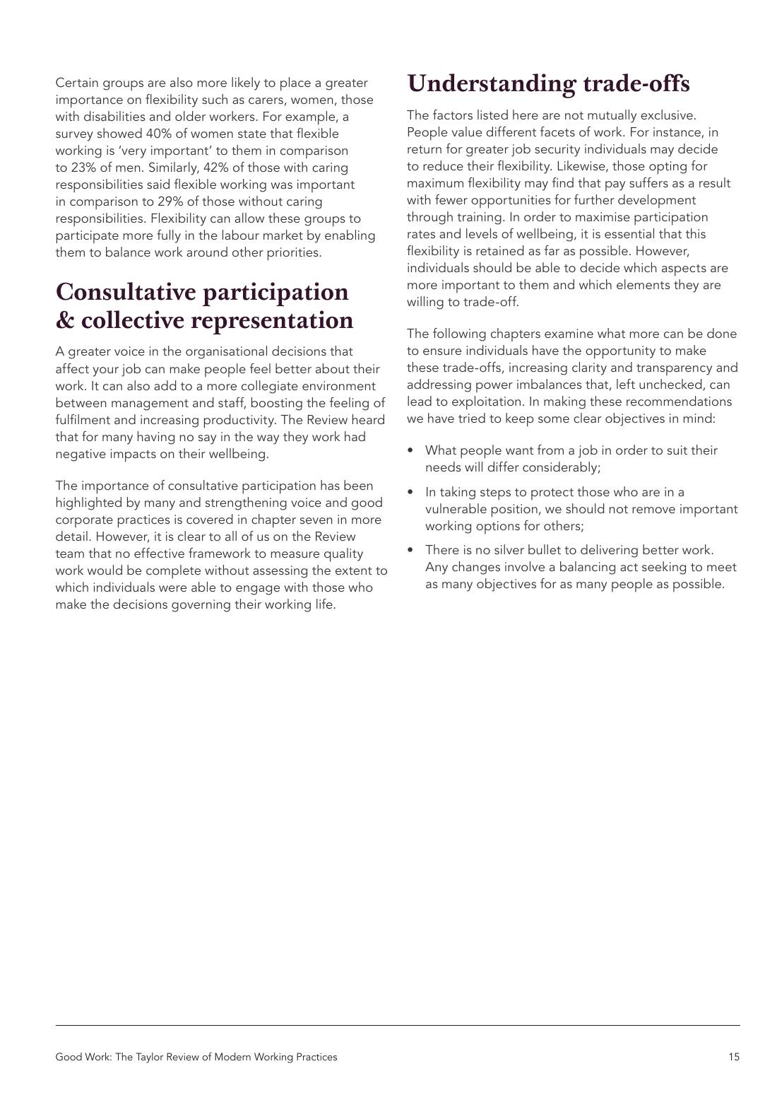 Page 15 of 116: Featured Futurist: Taylor Review of Modern Working Practises, The RSA
