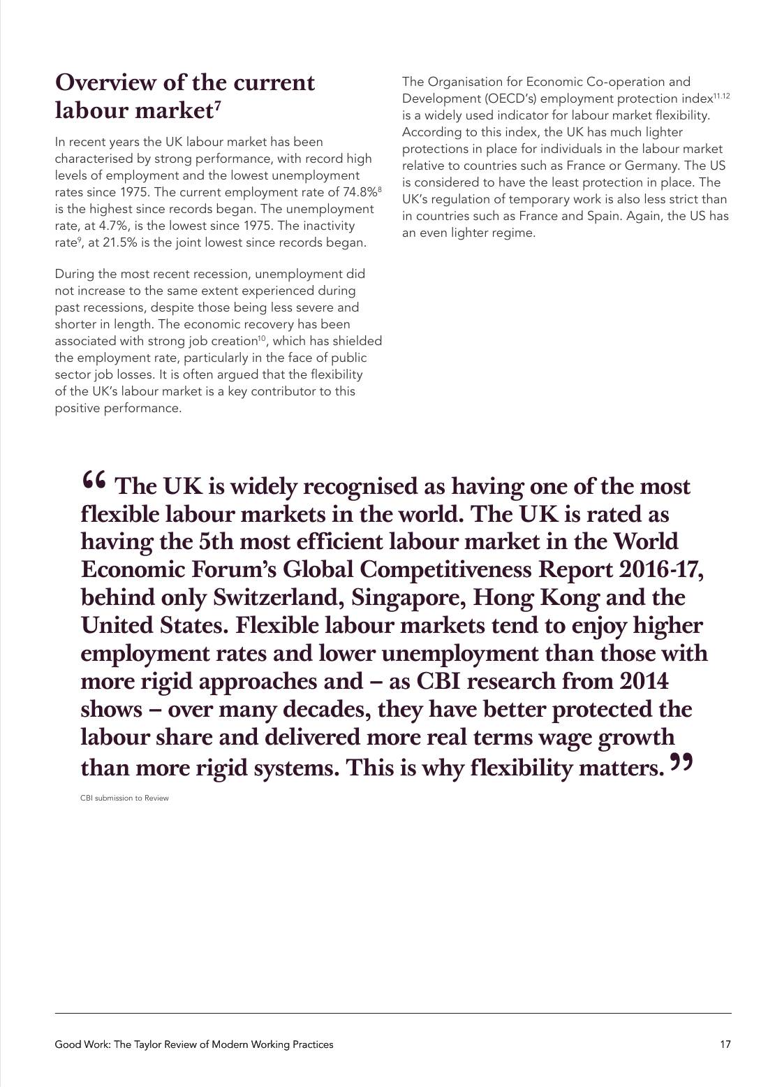 Page 17 of 116: Featured Futurist: Taylor Review of Modern Working Practises, The RSA