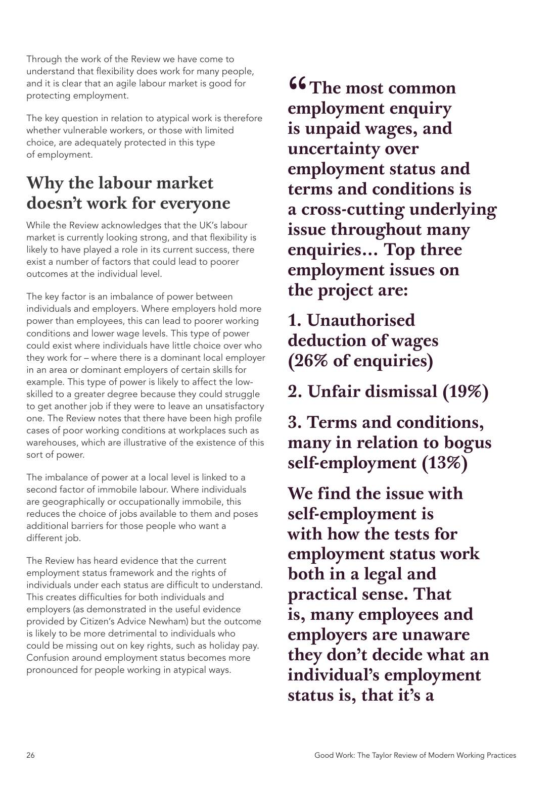Page 26 of 116: Featured Futurist: Taylor Review of Modern Working Practises, The RSA