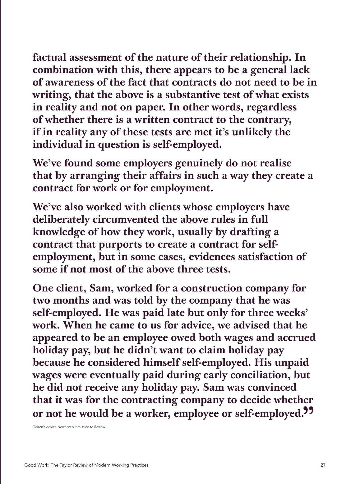 Page 27 of 116: Featured Futurist: Taylor Review of Modern Working Practises, The RSA