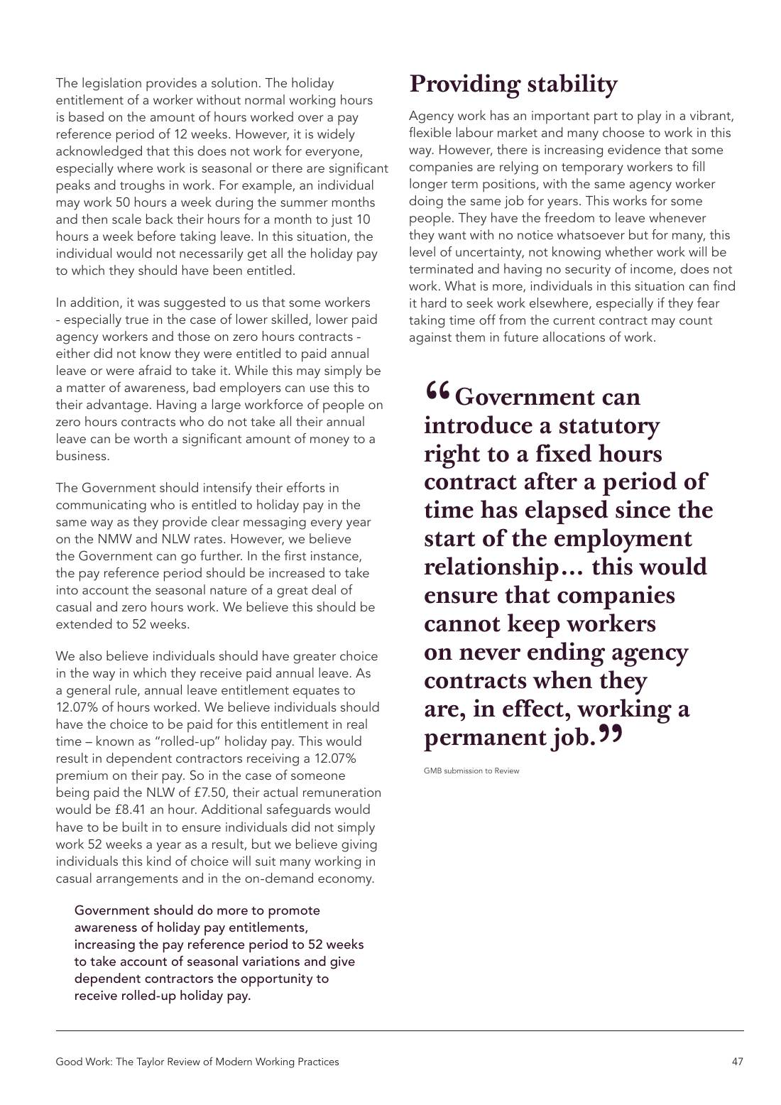 Page 47 of 116: Featured Futurist: Taylor Review of Modern Working Practises, The RSA