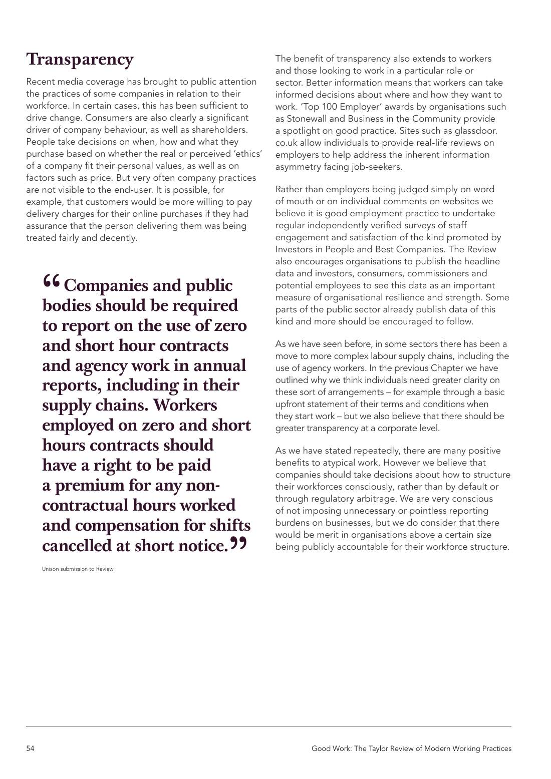 Page 54 of 116: Featured Futurist: Taylor Review of Modern Working Practises, The RSA
