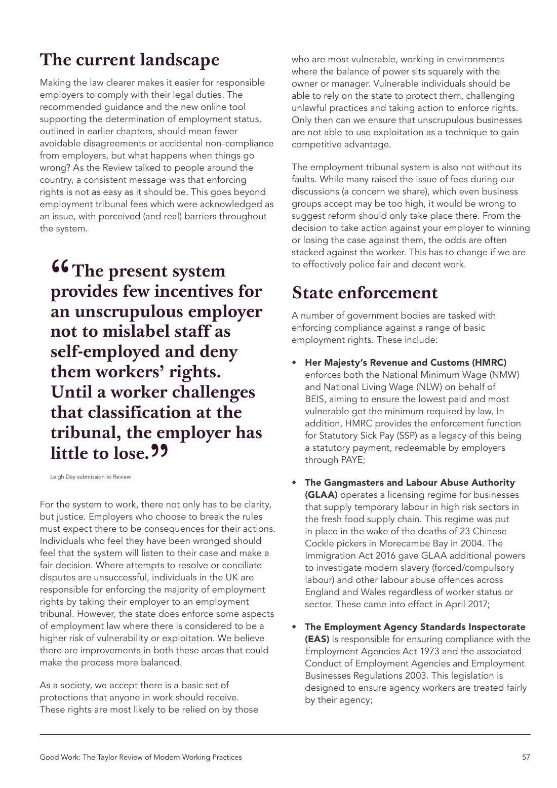 Page 57 of 116: Featured Futurist: Taylor Review of Modern Working Practises, The RSA