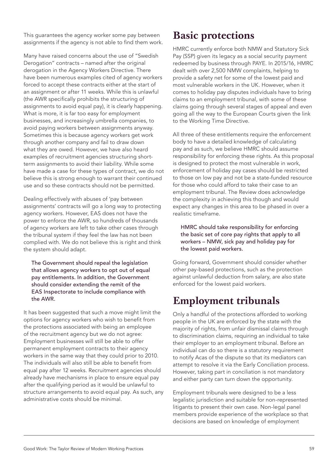 Page 59 of 116: Featured Futurist: Taylor Review of Modern Working Practises, The RSA