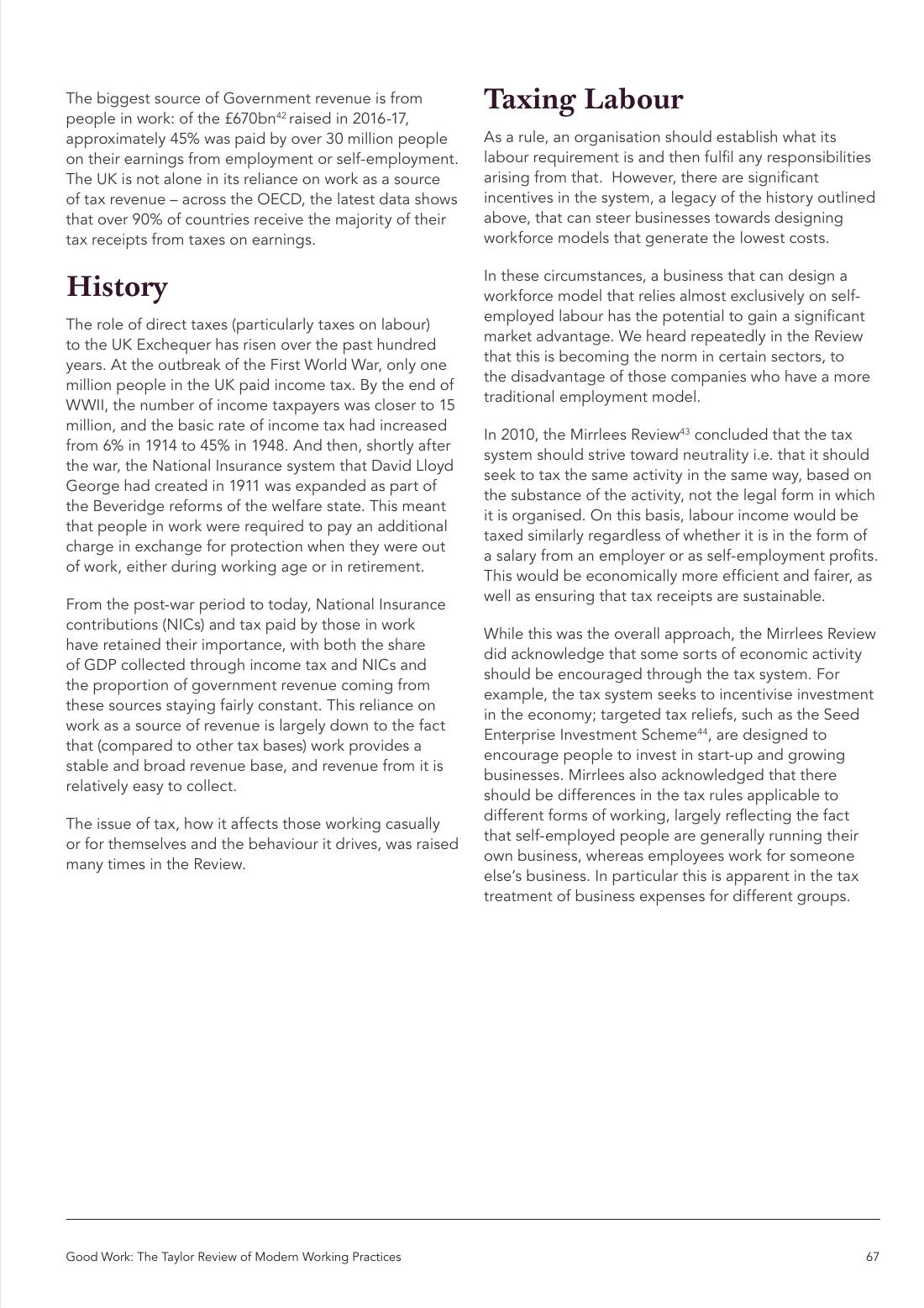 Page 67 of 116: Featured Futurist: Taylor Review of Modern Working Practises, The RSA