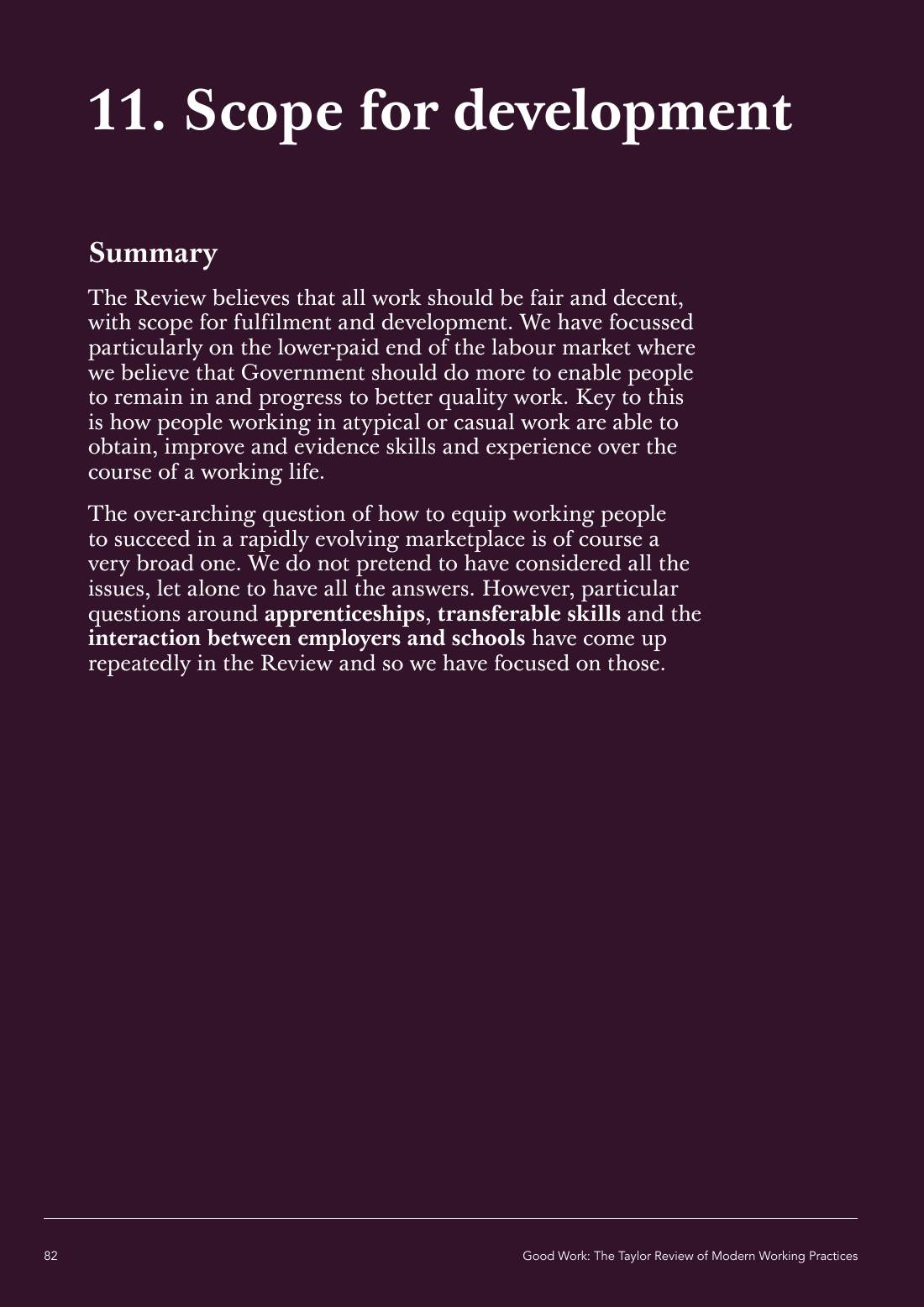 Page 82 of 116: Featured Futurist: Taylor Review of Modern Working Practises, The RSA