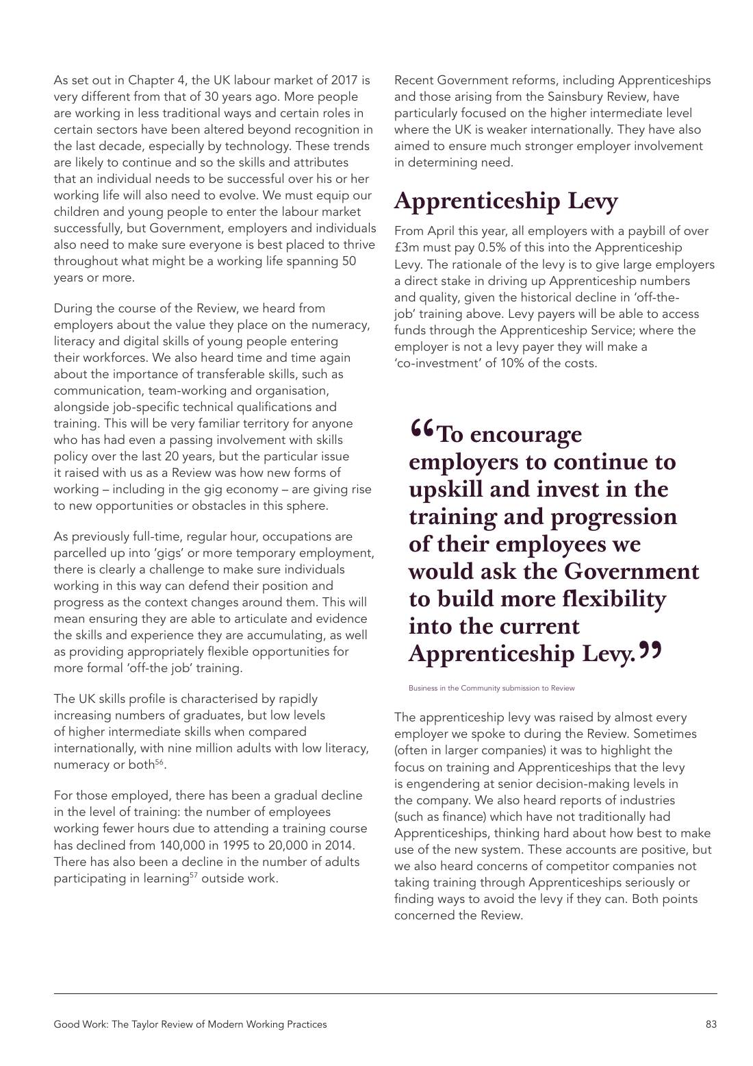 Page 83 of 116: Featured Futurist: Taylor Review of Modern Working Practises, The RSA