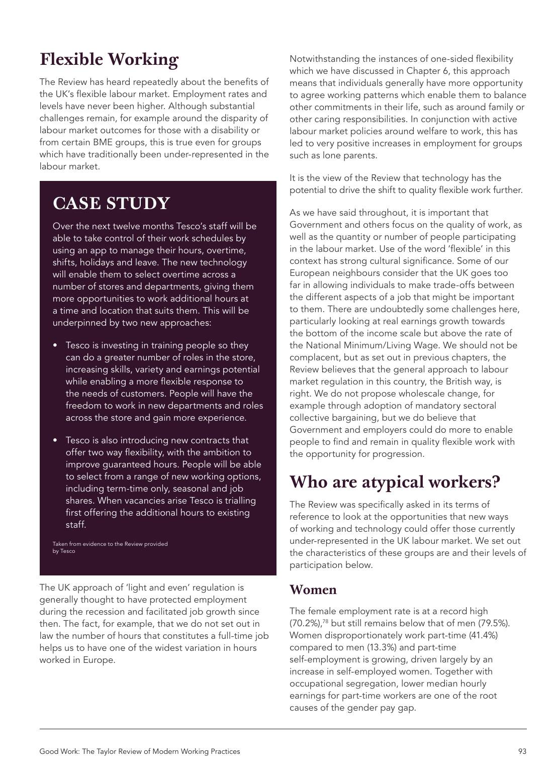 Page 93 of 116: Featured Futurist: Taylor Review of Modern Working Practises, The RSA