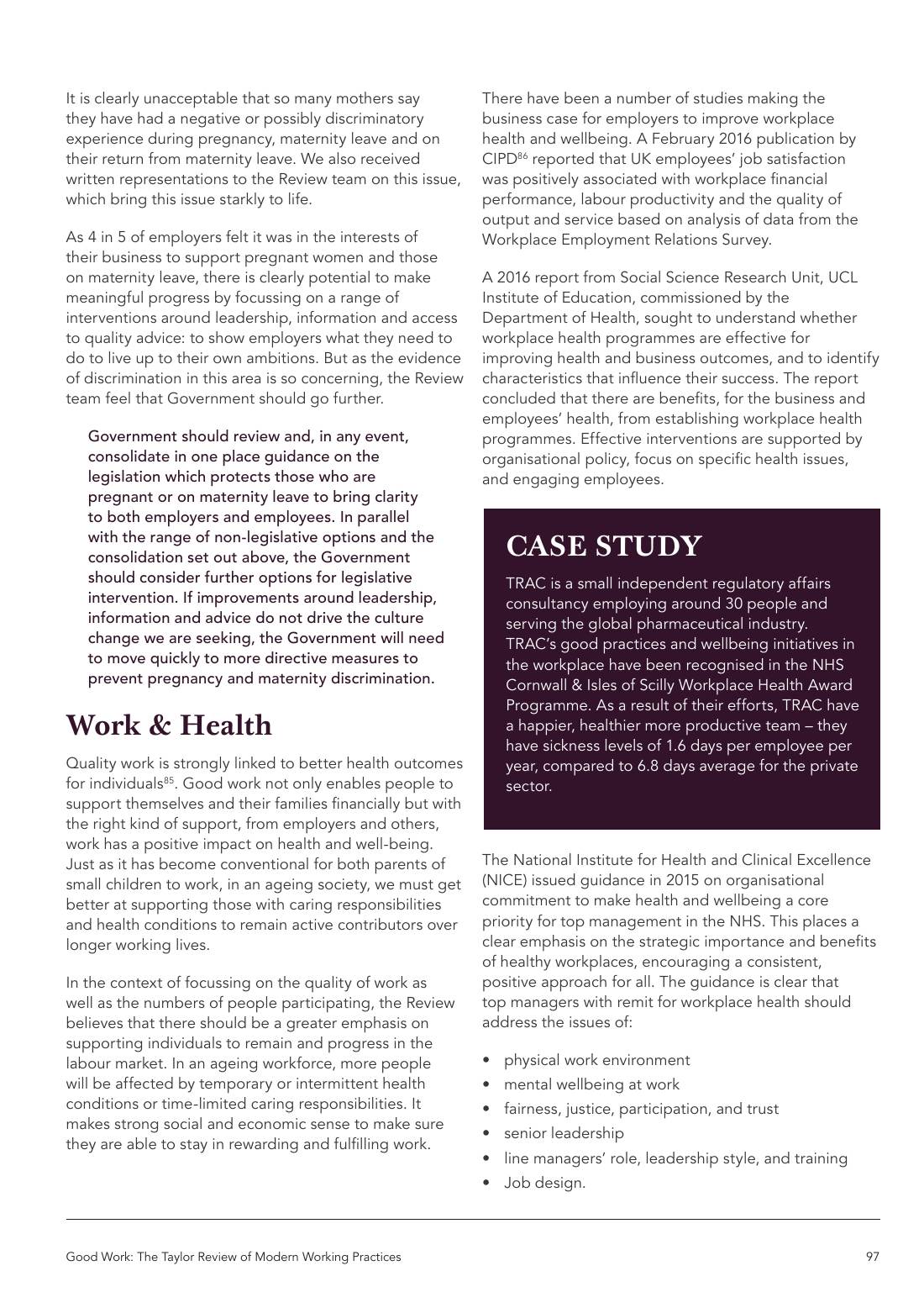 Page 97 of 116: Featured Futurist: Taylor Review of Modern Working Practises, The RSA