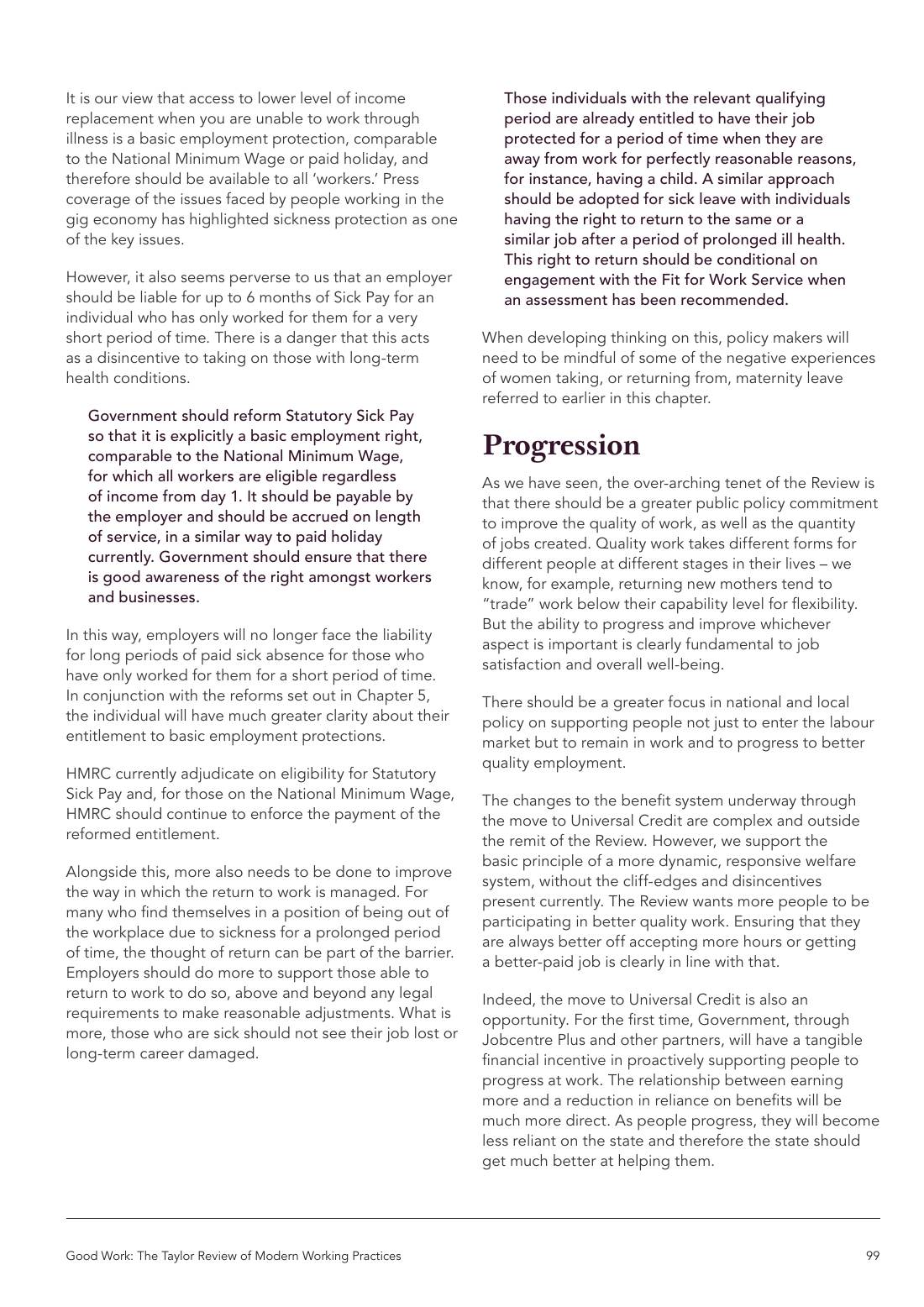 Page 99 of 116: Featured Futurist: Taylor Review of Modern Working Practises, The RSA