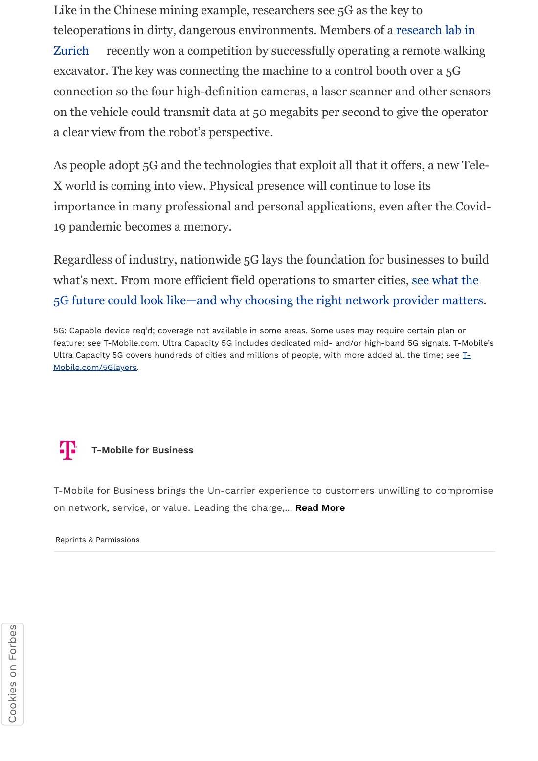 Page 4 of 4: Featured Futurist: In A 5G Future Physical Work Won’t Require Your Physical Presence, Forbes